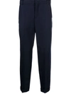Balmain Straight-leg Tailored-cut Trousers In Blue