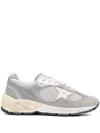 Golden Goose Deluxe Dad-star Silver Low Top Sneaker In Grey/silver/white