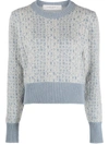 Golden Goose Journey Wool Blend Knit Cropped Sweater In Spring Lake
