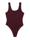 Hanky Panky Mellowluxe™ Square Neck Bodysuit In Red