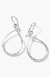 Ippolita Sterling Silver Open Teardrop Earrings With Diamonds In Silver