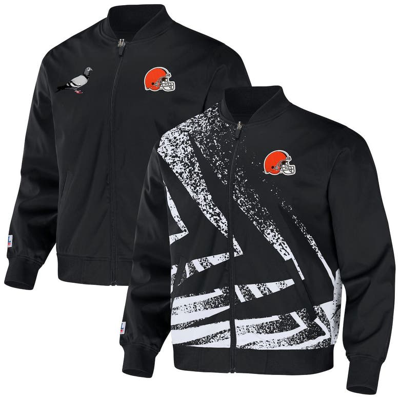 Staple Nfl X  Black Cleveland Browns Reversible Core Jacket
