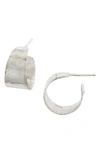 Nashelle Mood Small Hammered Hoop Earrings In Sterling Silver