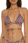 BECCA PRINT STRAPPY TRIANGLE BIKINI TOP