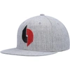 Mitchell & Ness Men's  Heather Gray Portland Trail Blazers Hardwood Classics 2.0 Snapback Hat In Heather Gray