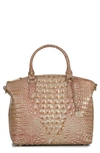 BRAHMIN DUXBURY CROC EMBOSSED LEATHER SATCHEL