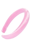 L Erickson Padded Silk Charmeuse Headband In Milkshake