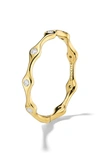 Ippolita 18k Starlight Diamond 9-station Skinny Band Ring