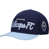 Mitchell & Ness Men's  Deep Sea Blue Vancouver Whitecaps Fc Team Script 2.0 Stretch Snapback Hat In Blue