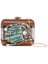 ROCHAS embellished clutch,GLASS100%