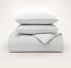 Boll & Branch Organic Waffle Duvets In Sky Dobby Stripe
