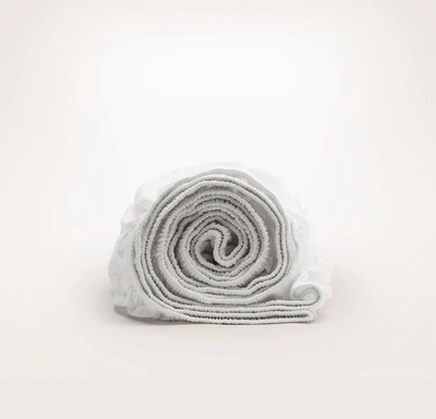 Boll & Branch Organic Percale Hemmed Fitted Sheet In White