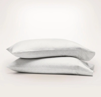 Boll & Branch Organic Signature Cotton Bloom Pillowcase Set In Mist