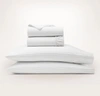 Boll & Branch Organic Percale Simple Stripe Sheet Set In Mineral