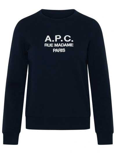 A.P.C. A.P.C. TINA SWEATSHIRT IN BLUE COTTON