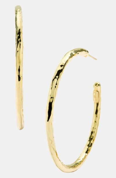 IPPOLITA 'GLAMAZON' 18K GOLD HAMMERED HOOP EARRINGS