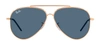Ray Ban Sunglasses Unisex Aviator Reverse - Rose Gold Frame Blue Lenses 62-11