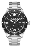 Timberland Gray Stainless Steel Stainless Steel Watch In Silver