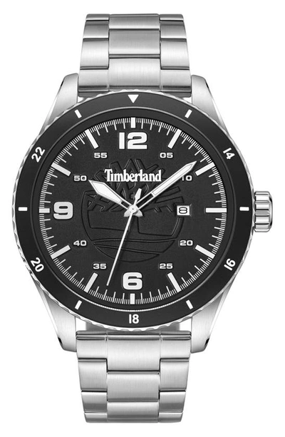 Timberland Men's Quartz Ashmont Silver-tone Stainless Steel Bracelet Watch 46mm