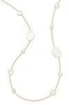 Ippolita 18k Yellow Gold Polished Rock Candy Circle Oval Station Necklace In Mother-of-pearl, 37 In Mother Of Pearl