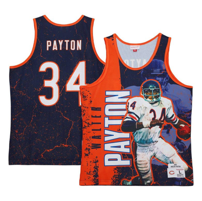 Mitchell & Ness Walter Payton Navy Chicago Bears 1983 Player Burst Tank Top
