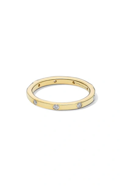 Ippolita Thin Band Ring In 18k Gold With Diamonds