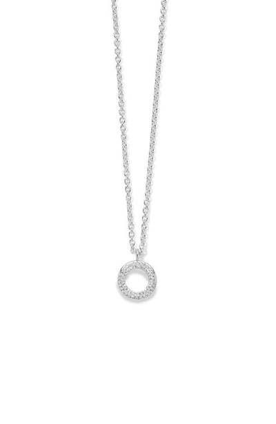 Ippolita Women's Stardust Sterling Silver & Diamond Wavy Circle Pendant Necklace