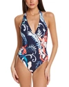 CARMEN MARC VALVO Carmen Marc Valvo Halter One-Piece