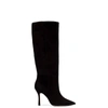 Larroude Black Kate 100 Suede Knee-high Boots In Black