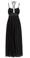 ULLA JOHNSON Women's Freya Adjustable Straps Cut-Out Dress In Noir