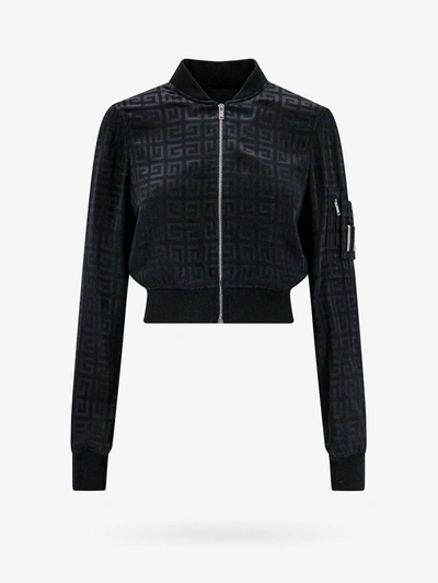 Givenchy 4g Jacquard Varsity Jacket In Black