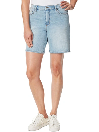 Gloria Vanderbilt Womens Relaxed High Rise Denim Shorts In Multi