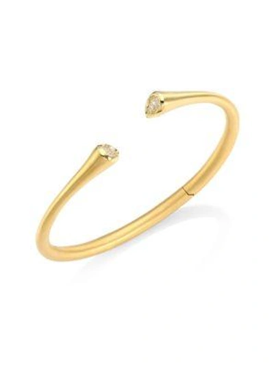 Carelle Whirl Clustered Diamond & 18k Yellow Gold Bangle