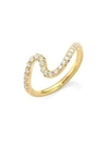 Carelle Brushstroke Diamond & 18K Yellow Gold N° 6 Ring