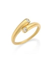 Carelle Whirl Diamond & 18K Yellow Gold Bypass Ring