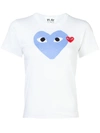 Comme Des Garçons Play Printed T-shirt With Round Collar Pattern In White