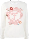 FENDI long-sleeved embroidered sweatshirt,FS68644O812123301