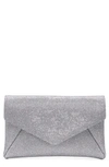 Stuart Weitzman The Loveletter Mini Metallic Clutch Bag In Silver