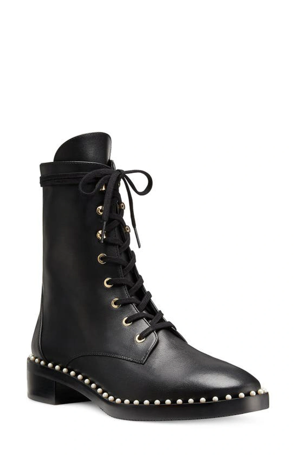 Stuart Weitzman 'Allie’ combat boots Stuart Weitzman Allie Leather Combat Boots In Black | ModeSens