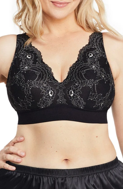 GLAMORISE GLAMORISE BRAMOUR LEXINGTON LACE PLUNGE BRALETTE