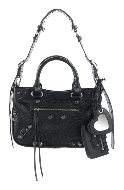 Balenciaga Medium Leather Le Cagole Duffle Bag In Black