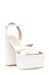 Stuart Weitzman Miami Squarehigh 140 Platform Sandal High Heel Sandals In White