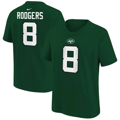 Nike Kids' Big Boys  Aaron Rodgers Green New York Jets Legend Player Name And Number Performance T-shirt