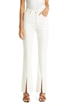 Cinq À Sept Cinq A Sept Shanis Slit Hem Pants In Gardenia