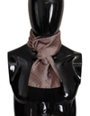 DOLCE & GABBANA Dolce & Gabbana  Silk Check Print Neck Wrap Fringes Men's Scarf