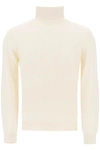 Brunello Cucinelli Roll-neck Cashmere Jumper In White
