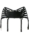 Bordelle High Waisted Elastic Suspender Belt In Black