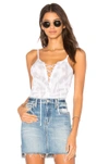 CHASER VINTAGE RIB LACE UP CAMI,CW6785