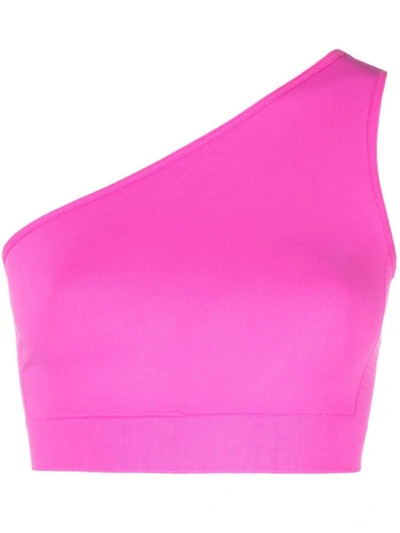 Rick Owens One-shoulder Cropped Top In Pink
