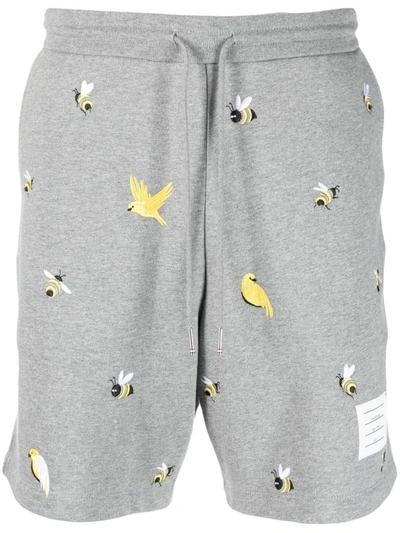 Thom Browne Shorts Mit Cartoon-print In Grey